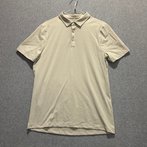 Lululemon Other - Lululemon Men's Beige Evolution Striped Performance Polo Size M